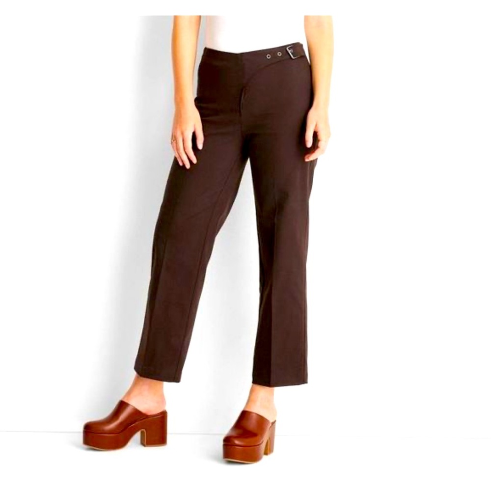 Future Collective brown pants - straight leg, high rise